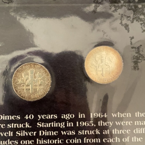 Roosevelt Silver Dime Collection. It is sealed in plastic. - Picture 4 of 7